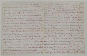 (MORMONS.) Cluff, David. Letter from an early settler of Provo, recounting his first meeting with Joseph Smith and his trip west.